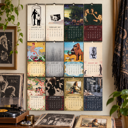 Fleetwood Mac 2027 Album Covers Wall Calendar - Classic Rock Album Art Poster Calendar, Rock Music Merchandise Fan Holiday Gift