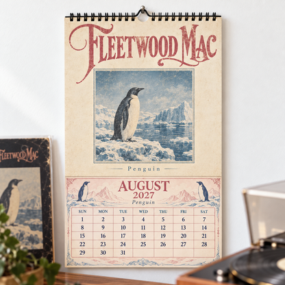 Fleetwood Mac 2027 Album Covers Wall Calendar - Classic Rock Album Art Poster Calendar, Rock Music Merchandise Fan Holiday Gift