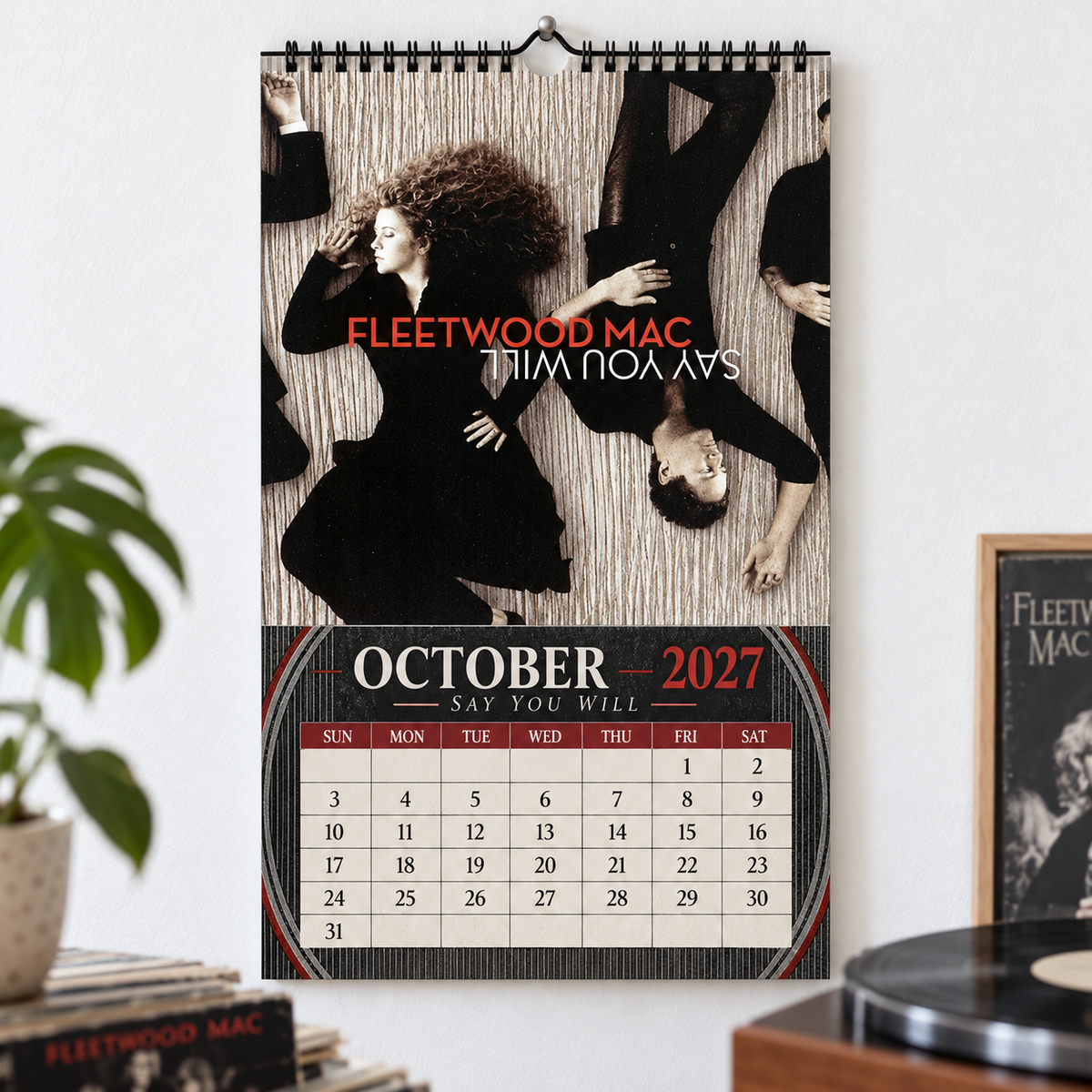 Fleetwood Mac 2027 Album Covers Wall Calendar - Classic Rock Album Art Poster Calendar, Rock Music Merchandise Fan Holiday Gift