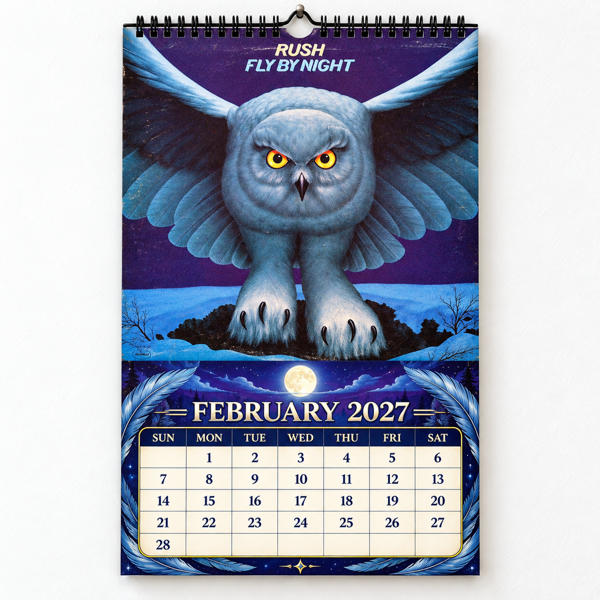 2027 Rush Album Cover Wall Calendar – Classic Progressive Rock Band Calendar, Vintage Music Memorabilia, Neil Peart Fan Gift