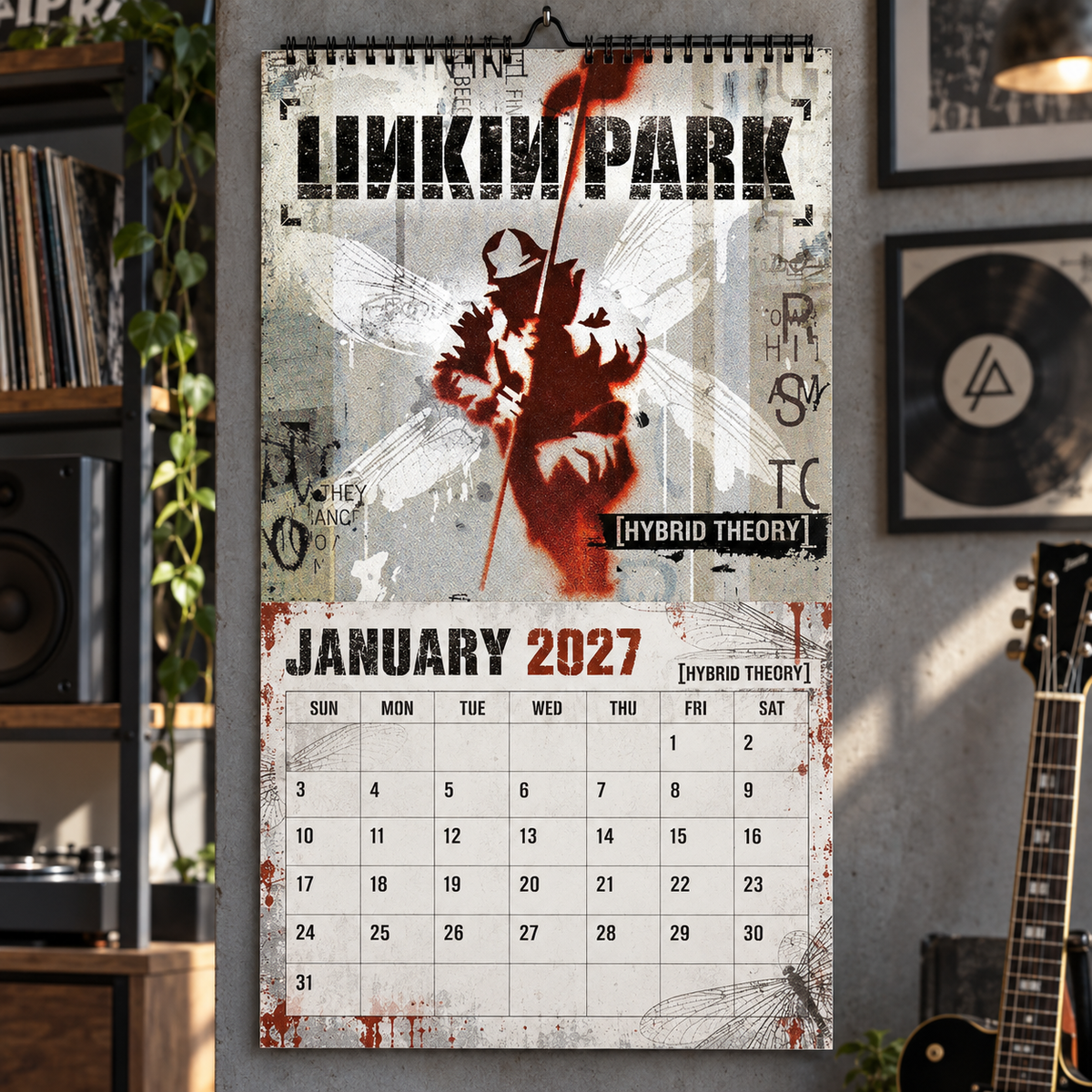 Linkin Park Album Covers Collage Wall Calendar - 2027 A Year of a Thousand Suns & Echoes That Remain - Perfect Gift for Rock Fans