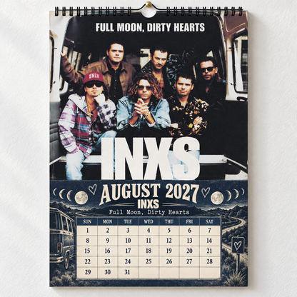 2027 INXS Album Covers & Band Photos Wall Calendar - Spiral Bound Vintage Pop-Rock Collector's Calendar - Unique Christmas Stocking Stuffer & New Year Gift