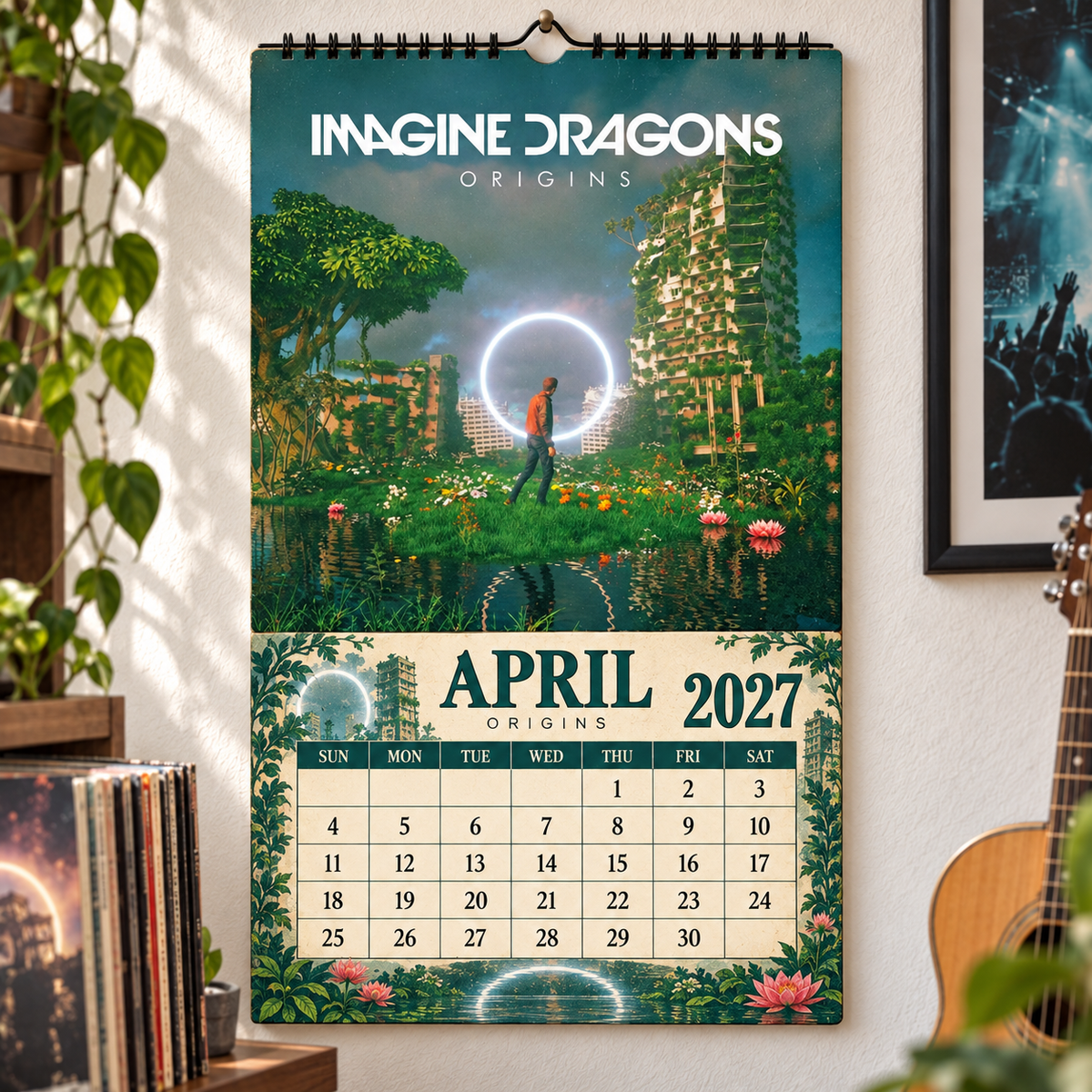 Imagine Dragons Album Covers Collage Wall Calendar - 2027 A Year of Night Visions & Timeless Echoes - Perfect Gift for Rock Fans