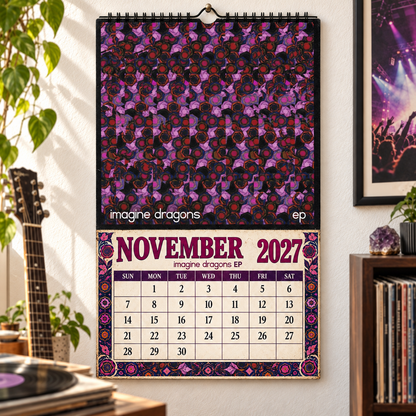 Imagine Dragons Album Covers Collage Wall Calendar - 2027 A Year of Night Visions & Timeless Echoes - Perfect Gift for Rock Fans