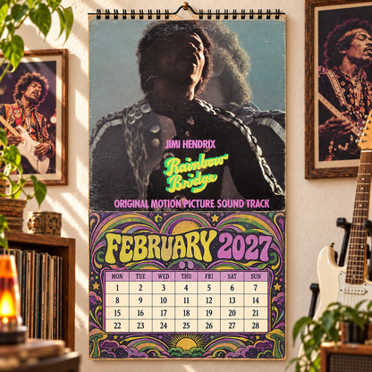 Jimi Hendrix Album Covers Collage Wall Calendar - 2027 A Year of Purple Haze & Electric Memories - Perfect Gift for Rock Fans