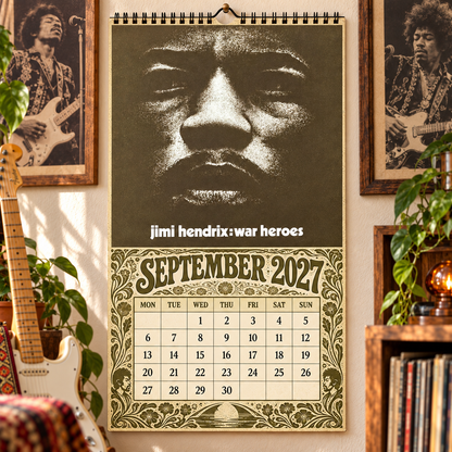 Jimi Hendrix Album Covers Collage Wall Calendar - 2027 A Year of Purple Haze & Electric Memories - Perfect Gift for Rock Fans