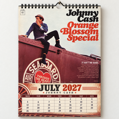 2027 Johnny Cash Album Cover Wall Calendar – Vintage Country Music Calenda,  Country Music Fan Gift