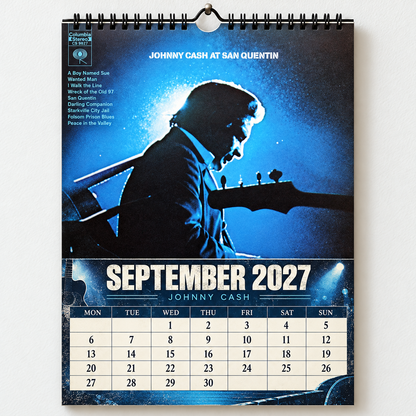 2027 Johnny Cash Album Cover Wall Calendar – Vintage Country Music Calenda,  Country Music Fan Gift