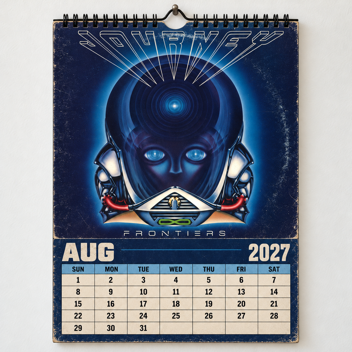 2027 Journey Album Covers Calendar – Classic Rock Wall Calendar, Vintage Journey Music Collage