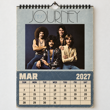 2027 Journey Album Covers Calendar – Classic Rock Wall Calendar, Vintage Journey Music Collage