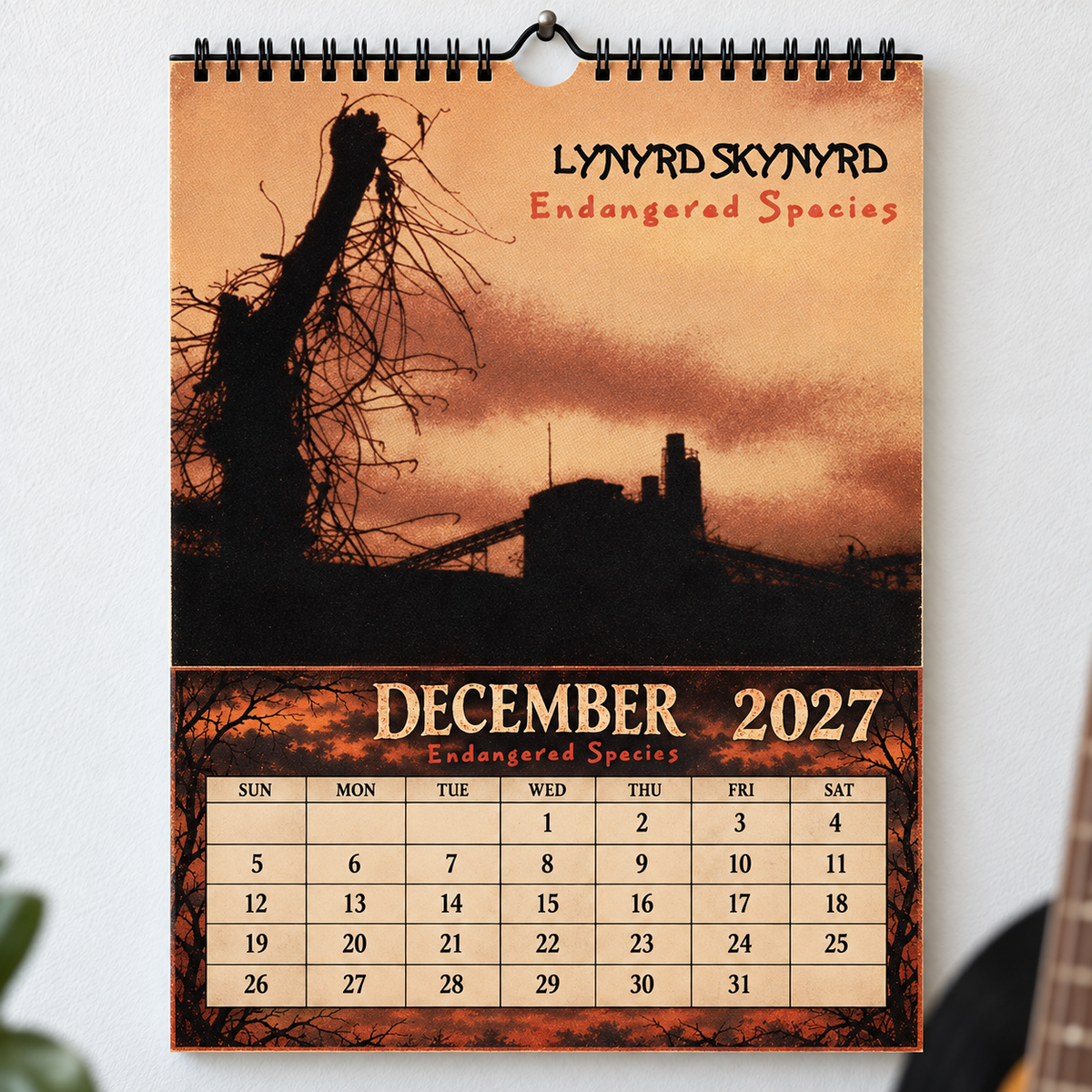 Lynyrd Skynyrd 2027 Wall Calendar - Album Cover Collage & Southern Rock Discography Art | Premium Classic Rock Fan Gift & Hanging Decor