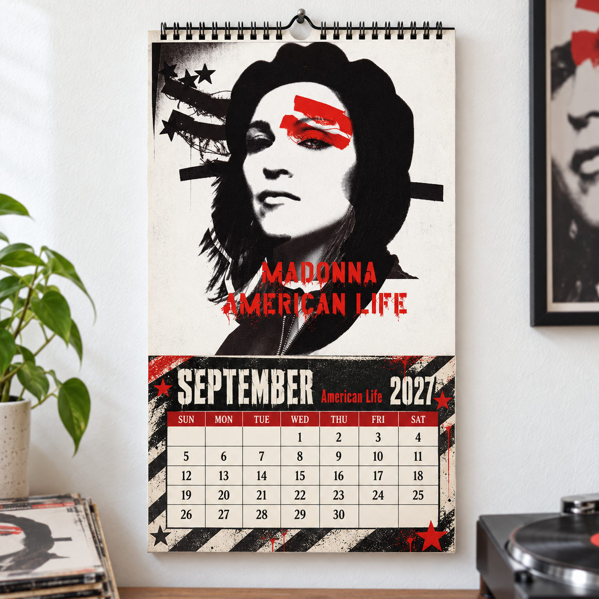 Madonna 2027 Album Covers Wall Calendar - Pop Queen Album Art Poster Calendar, Pop Music Merchandise Fan Holiday Gift