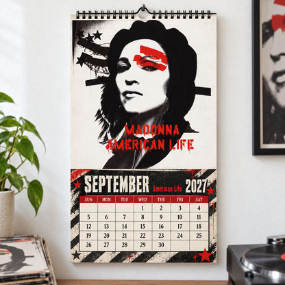 Madonna 2027 Album Covers Wall Calendar - Pop Queen Album Art Poster Calendar, Pop Music Merchandise Fan Holiday Gift