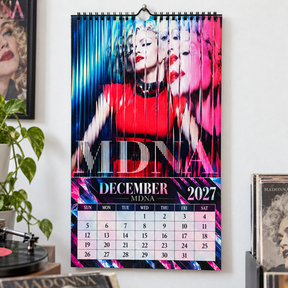 Madonna 2027 Album Covers Wall Calendar - Pop Queen Album Art Poster Calendar, Pop Music Merchandise Fan Holiday Gift