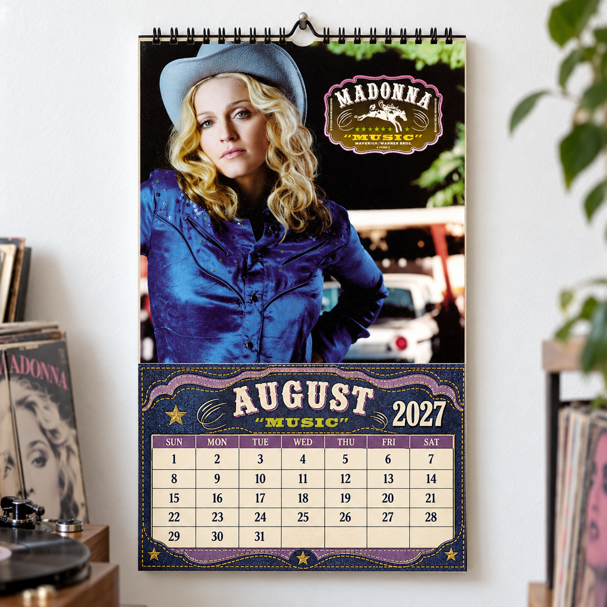 Madonna 2027 Album Covers Wall Calendar - Pop Queen Album Art Poster Calendar, Pop Music Merchandise Fan Holiday Gift