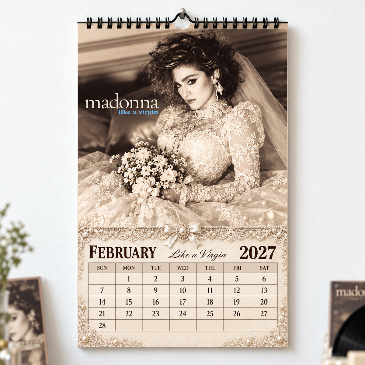 Madonna 2027 Album Covers Wall Calendar - Pop Queen Album Art Poster Calendar, Pop Music Merchandise Fan Holiday Gift