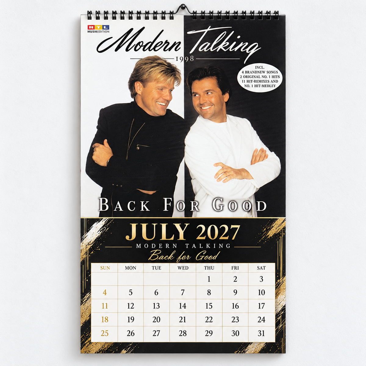 Modern Talking 2027 Wall Calendar - Album Cover Collage & Euro Disco Discography Art | Premium Pop Fan Gift & Hanging Decor
