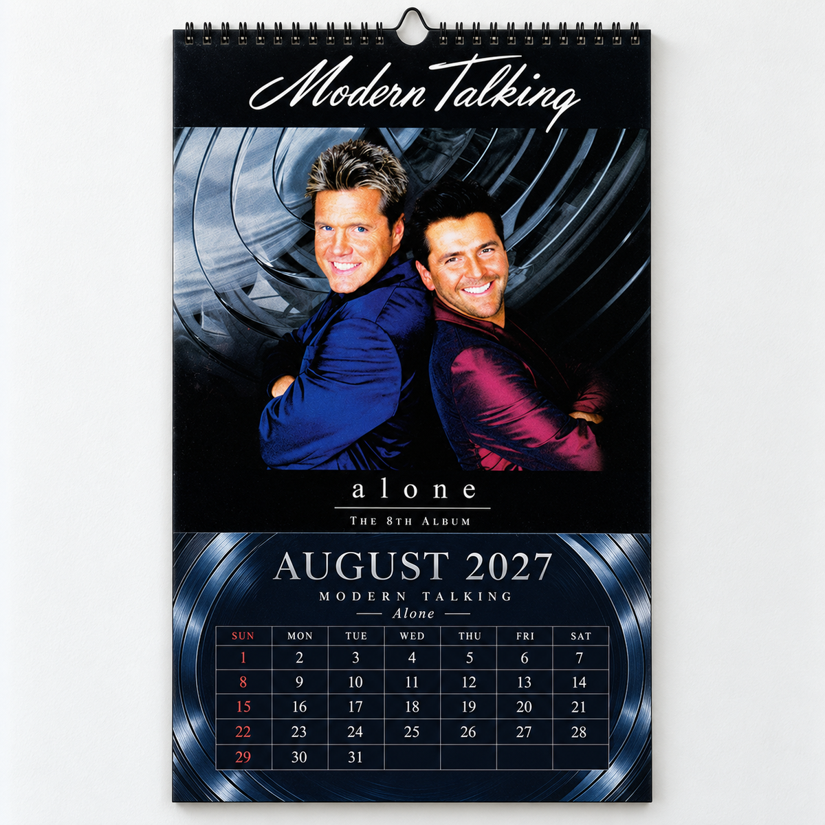 Modern Talking 2027 Wall Calendar - Album Cover Collage & Euro Disco Discography Art | Premium Pop Fan Gift & Hanging Decor