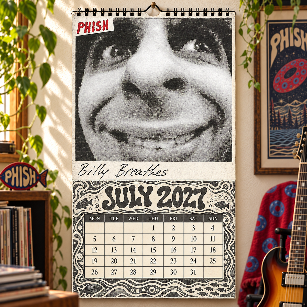 Phish Album Covers Collage Wall Calendar - 2027 A Year of Gamehendge Dreams & Endless Jams - Perfect Gift for Rock Fans