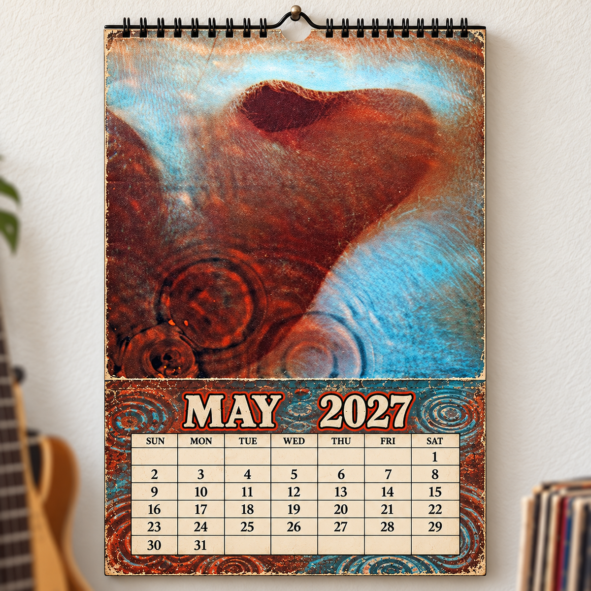 Pink Floyd 2027 Wall Calendar - Album Cover Collage & Prog Rock Discography Art | Premium Classic Rock Fan Gift & Hanging Decor
