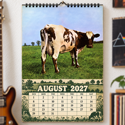 Pink Floyd 2027 Wall Calendar - Album Cover Collage & Prog Rock Discography Art | Premium Classic Rock Fan Gift & Hanging Decor