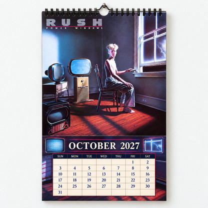 2027 Rush Album Cover Wall Calendar – Classic Progressive Rock Band Calendar, Vintage Music Memorabilia, Neil Peart Fan Gift