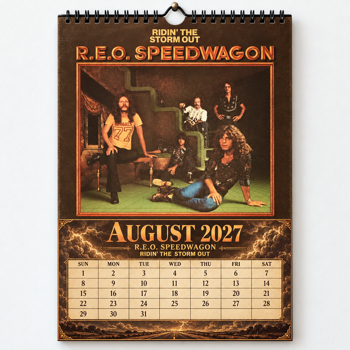 REO Speedwagon 2027 Wall Calendar - Album Cover Collage & Classic Rock Discography Art | Fan Gift & Hanging Decor