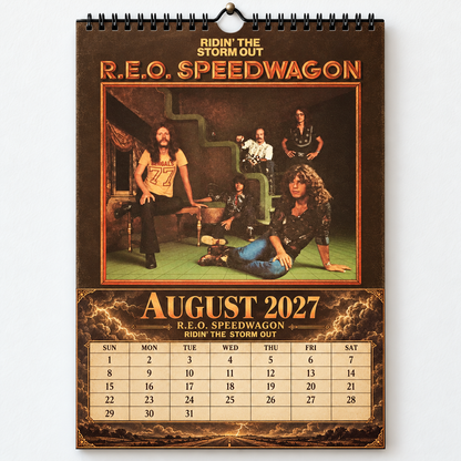 REO Speedwagon 2027 Wall Calendar - Album Cover Collage & Classic Rock Discography Art | Fan Gift & Hanging Decor