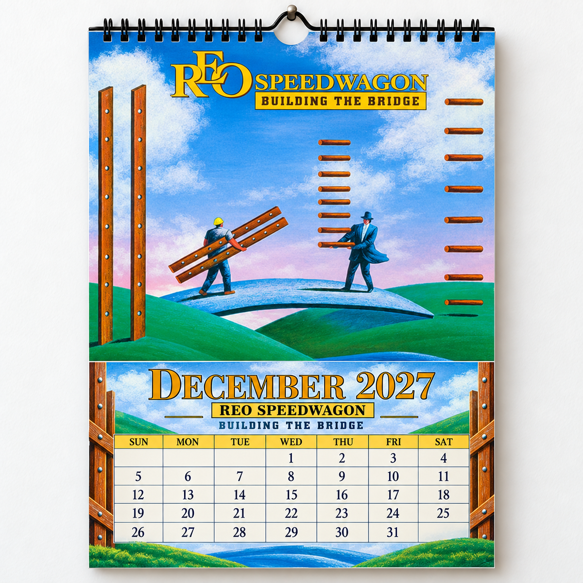 REO Speedwagon 2027 Wall Calendar - Album Cover Collage & Classic Rock Discography Art | Fan Gift & Hanging Decor