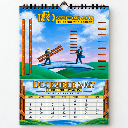 REO Speedwagon 2027 Wall Calendar - Album Cover Collage & Classic Rock Discography Art | Fan Gift & Hanging Decor