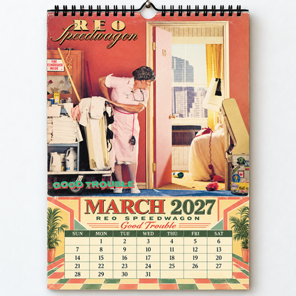 REO Speedwagon 2027 Wall Calendar - Album Cover Collage & Classic Rock Discography Art | Fan Gift & Hanging Decor