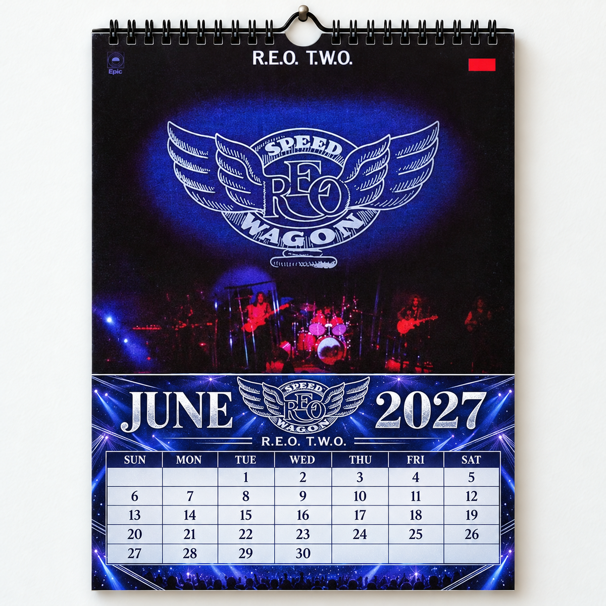 REO Speedwagon 2027 Wall Calendar - Album Cover Collage & Classic Rock Discography Art | Fan Gift & Hanging Decor