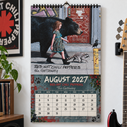 Red Hot Chili Peppers 2027 Wall Calendar - Album Cover Collage & Funk Rock Discography Art | Premium Music Fan Gift & Hanging Decor
