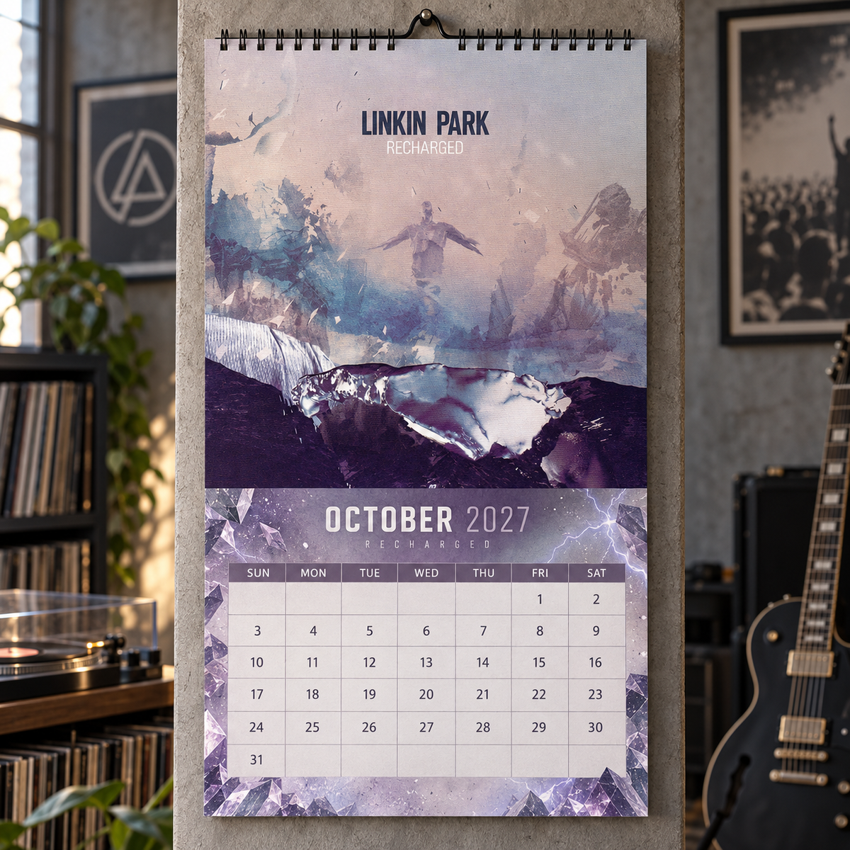 Linkin Park Album Covers Collage Wall Calendar - 2027 A Year of a Thousand Suns & Echoes That Remain - Perfect Gift for Rock Fans