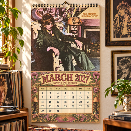 Rod Stewart Album Covers Collage Wall Calendar - 2027 A Year of Timeless Songs & Forever Young Memories - Perfect Gift for Fans