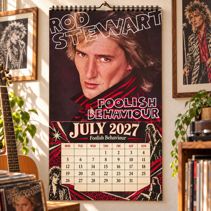 Rod Stewart Album Covers Collage Wall Calendar - 2027 A Year of Timeless Songs & Forever Young Memories - Perfect Gift for Fans