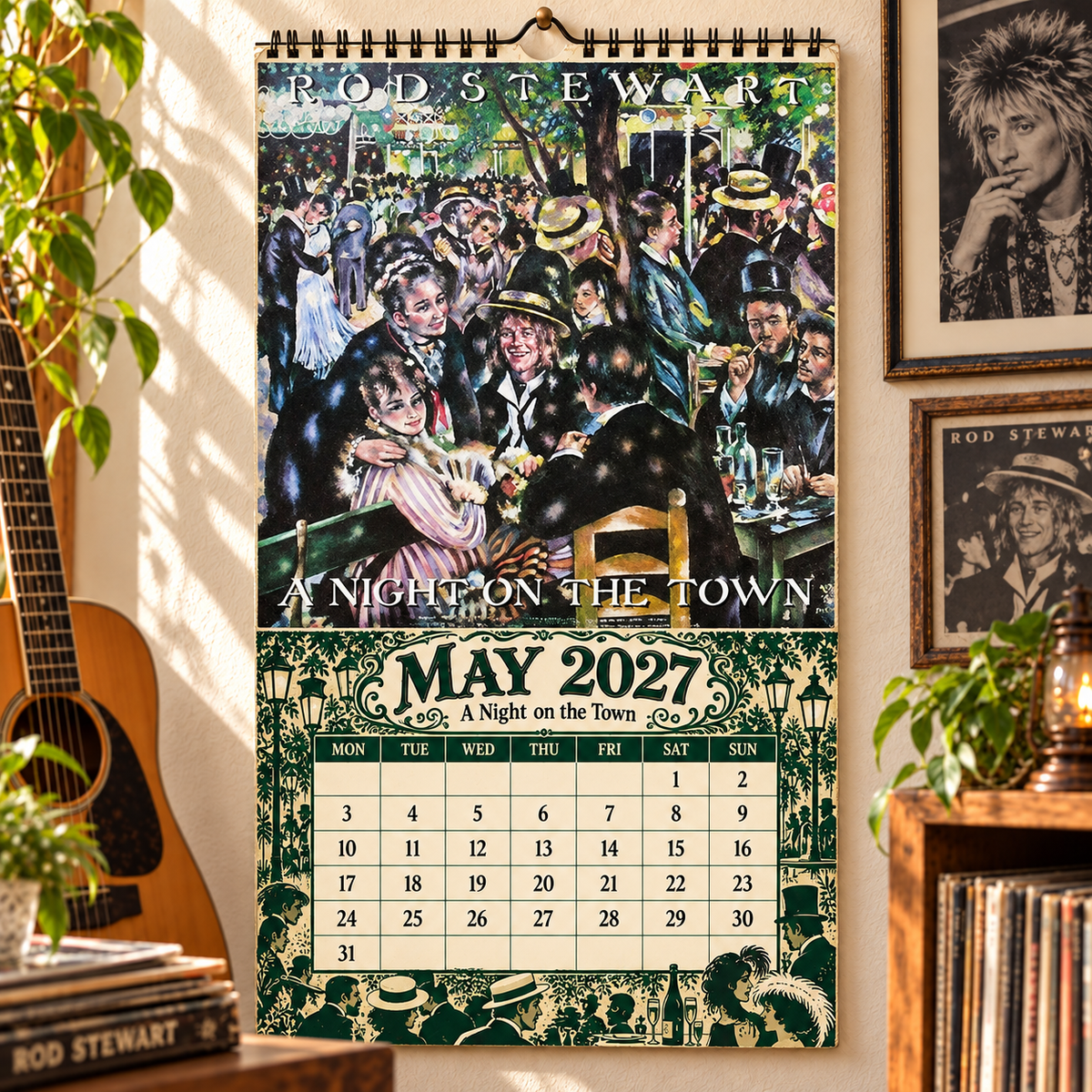 Rod Stewart Album Covers Collage Wall Calendar - 2027 A Year of Timeless Songs & Forever Young Memories - Perfect Gift for Fans