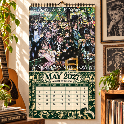 Rod Stewart Album Covers Collage Wall Calendar - 2027 A Year of Timeless Songs & Forever Young Memories - Perfect Gift for Fans