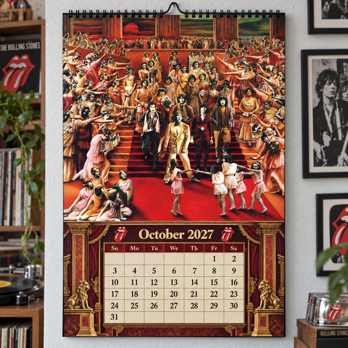 The Rolling Stones 2027 Calendar - Classic Rock Album Art and Photography Monthly Wall Calendar