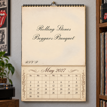 The Rolling Stones 2027 Calendar - Classic Rock Album Art and Photography Monthly Wall Calendar