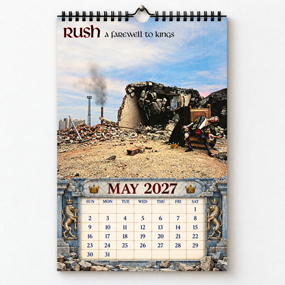 2027 Rush Album Cover Wall Calendar – Classic Progressive Rock Band Calendar, Vintage Music Memorabilia, Neil Peart Fan Gift