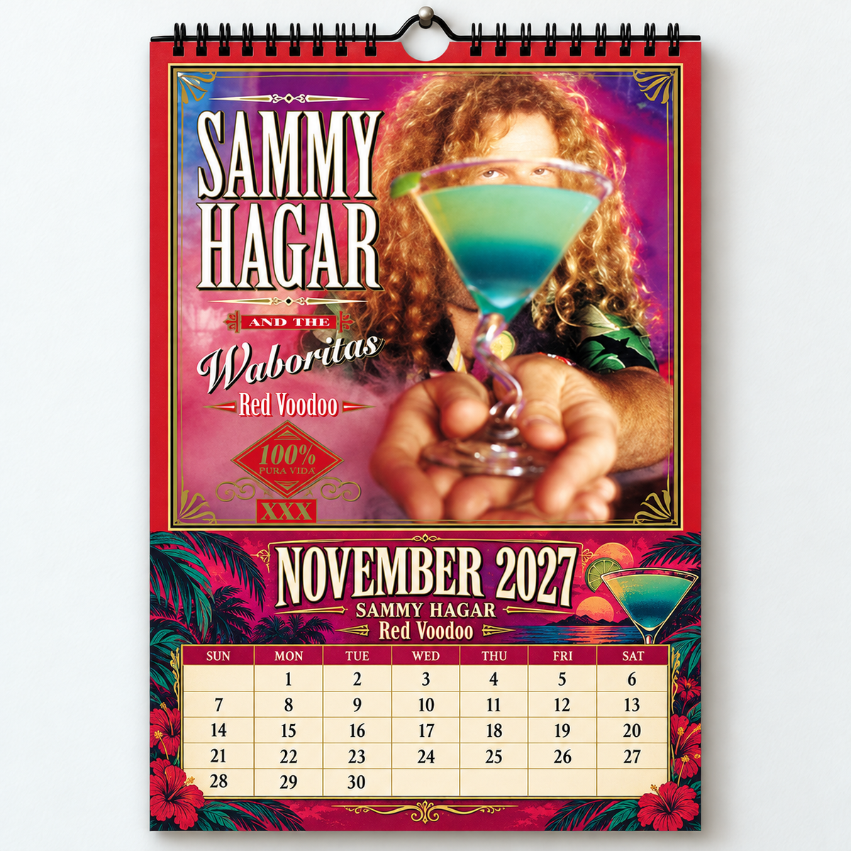 2027 Sammy Hagar Album Cover Wall Calendar – The Red Rocker Classic Rock Music Calendar, Van Halen Band Decor, Nostalgic Gift for Fans
