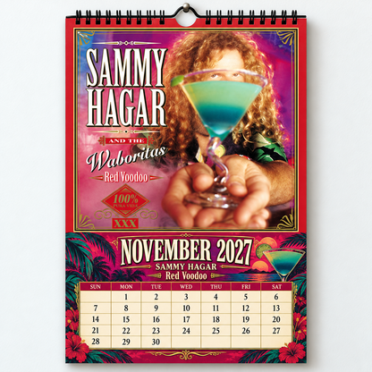 2027 Sammy Hagar Album Cover Wall Calendar – The Red Rocker Classic Rock Music Calendar, Van Halen Band Decor, Nostalgic Gift for Fans