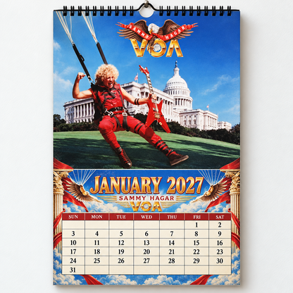 2027 Sammy Hagar Album Cover Wall Calendar – The Red Rocker Classic Rock Music Calendar, Van Halen Band Decor, Nostalgic Gift for Fans
