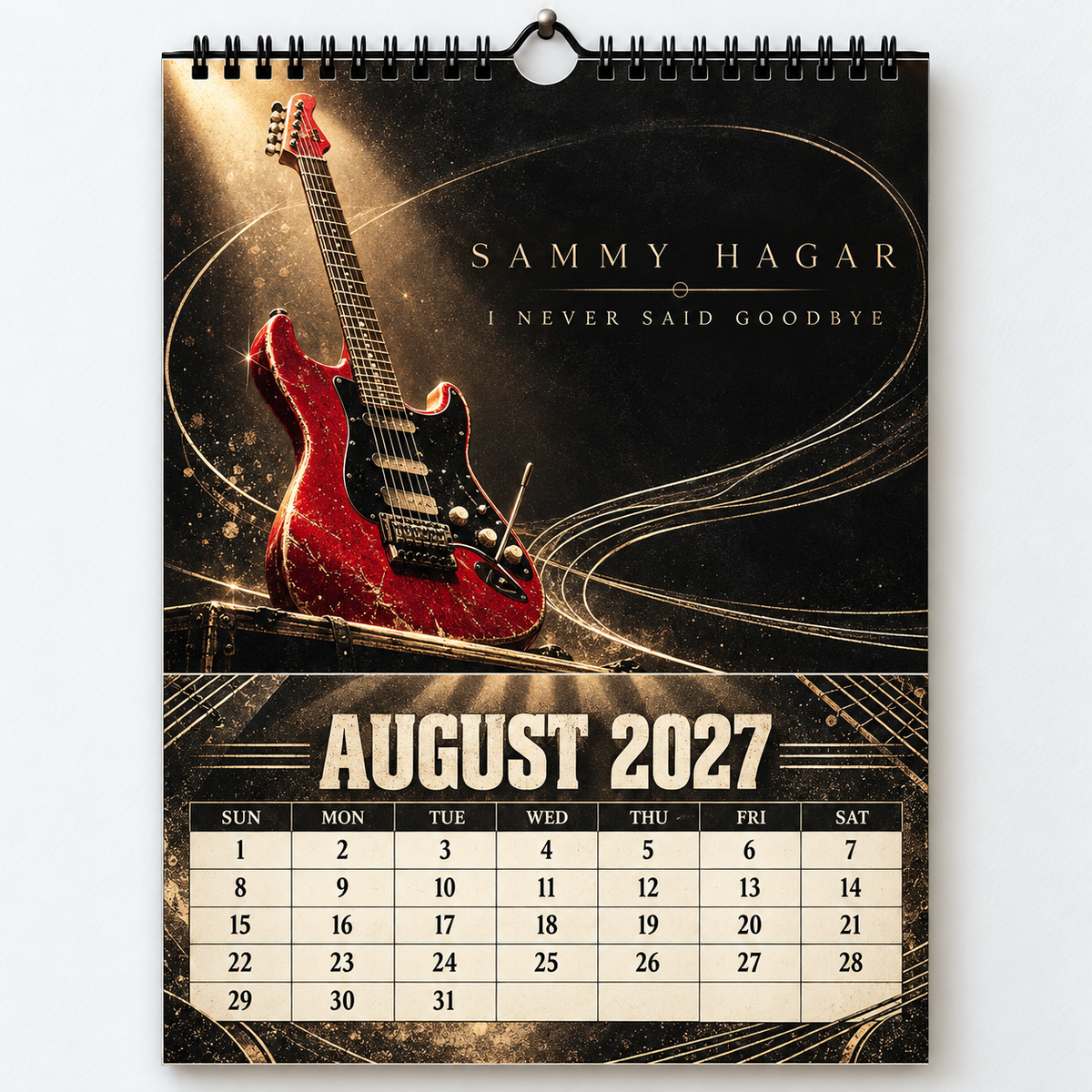 2027 Sammy Hagar Album Cover Wall Calendar – The Red Rocker Classic Rock Music Calendar, Van Halen Band Decor, Nostalgic Gift for Fans