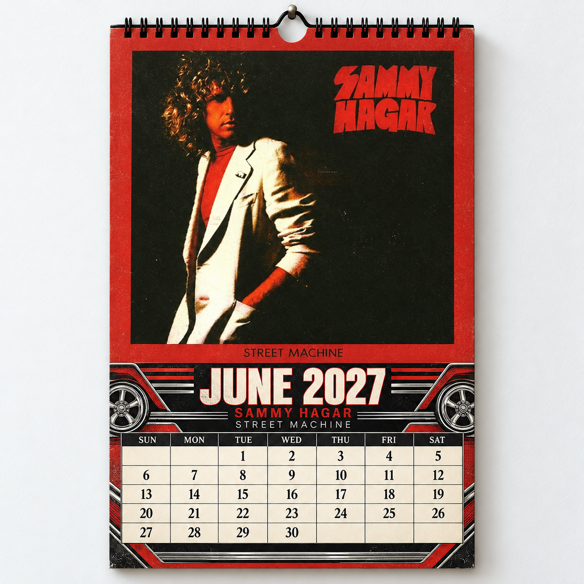 2027 Sammy Hagar Album Cover Wall Calendar – The Red Rocker Classic Rock Music Calendar, Van Halen Band Decor, Nostalgic Gift for Fans