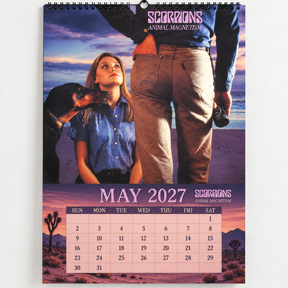2027 Scorpions Album Cover Wall Calendar – Classic Hard Rock Music Calendar, Still Loving You, Rock You Like a Hurricane, Nostalgic Gift for Fans