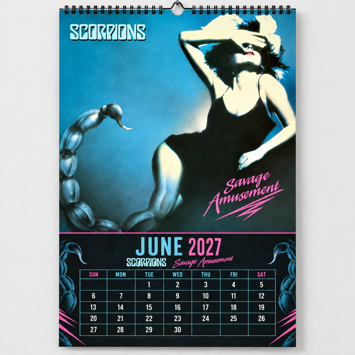 2027 Scorpions Album Cover Wall Calendar – Classic Hard Rock Music Calendar, Still Loving You, Rock You Like a Hurricane, Nostalgic Gift for Fans