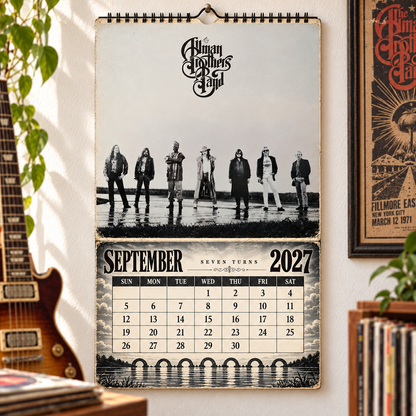 The Allman Brothers Band 2027 Album Covers Music Wall Calendar - Timeless Southern Rock Classic Album Art Hanging Calendar