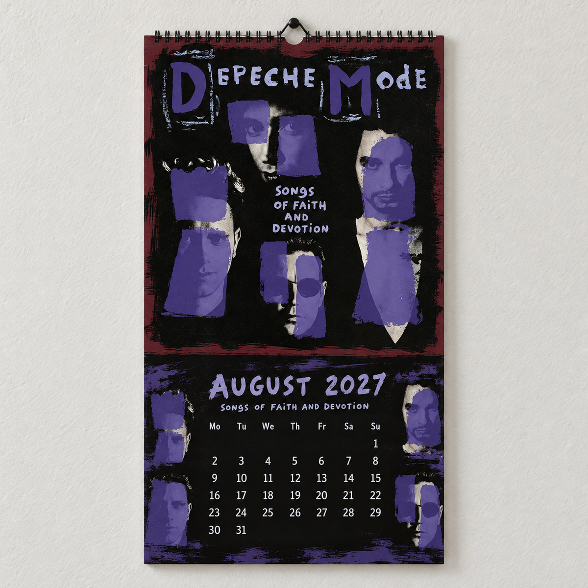 Depeche Mode 2027 Album Covers Wall Calendar - Synth Pop Album Art Poster Calendar, Rock Music Merchandise Fan Holiday Gift